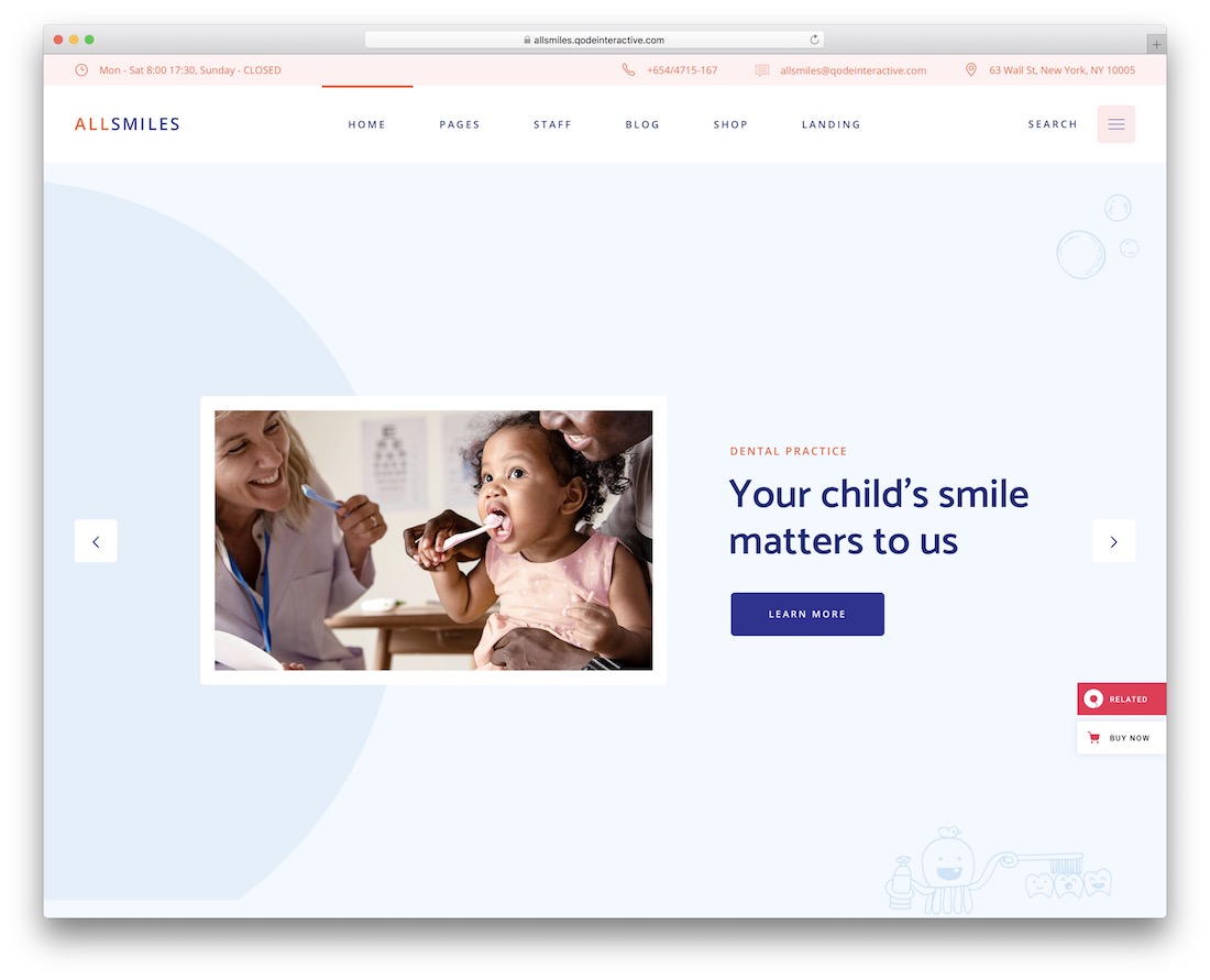 allsmiles wordpress diş hekimi teması.