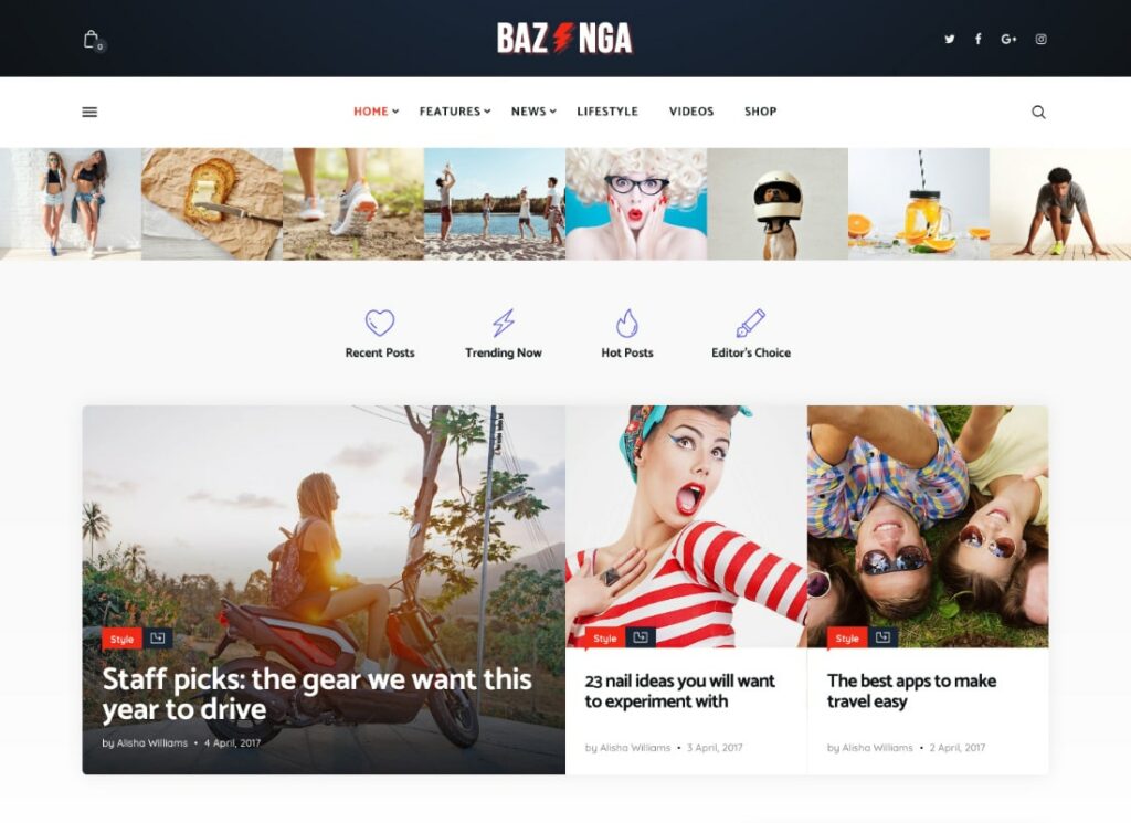 Bazinga | Tema WordPress per riviste moderne e blog virali
