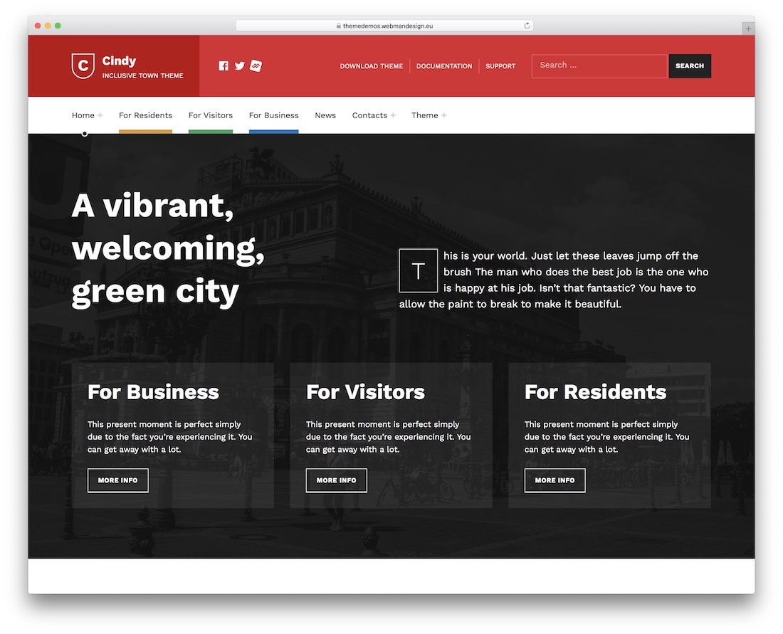 tema wordpress accessibile cindy