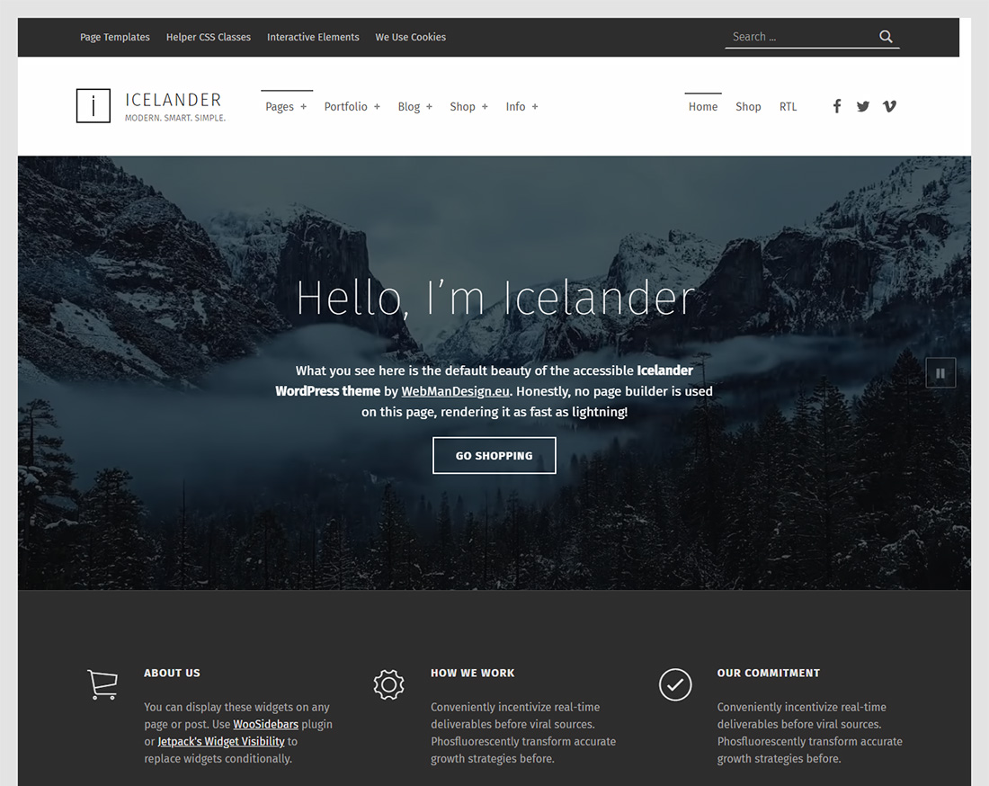 Tema WordPress accessibile per l'islandese