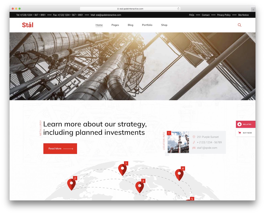 tema de wordpress industrial stal