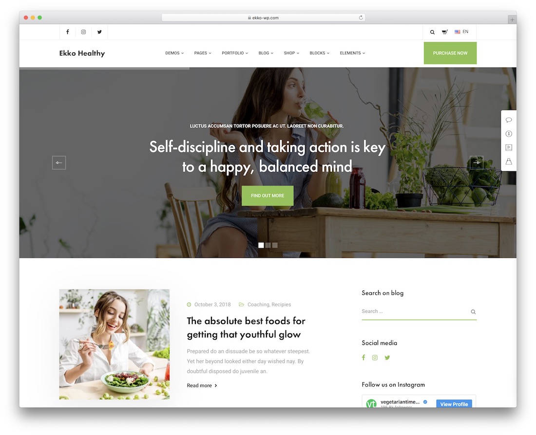 ekko wordpress 美食博客主題