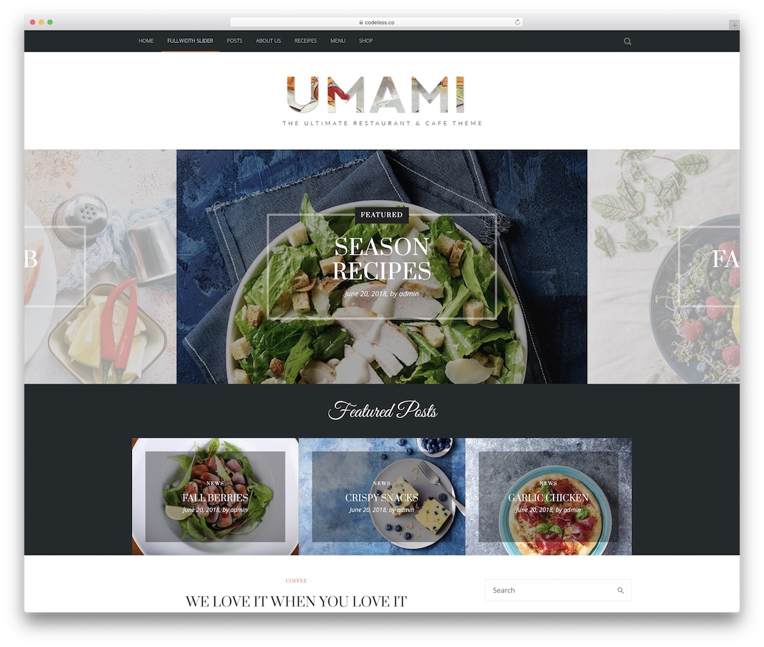 picante wordpress 美食博客主題