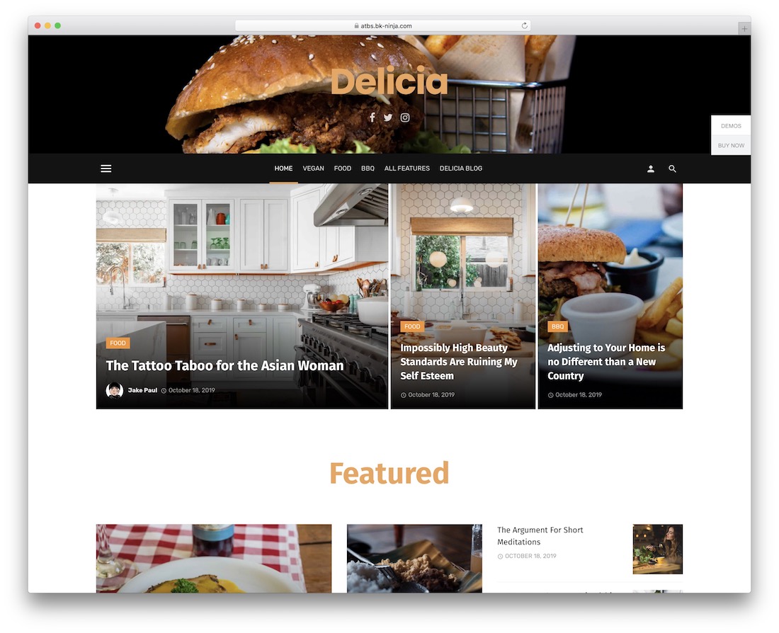 suga wordpress 美食博客主題