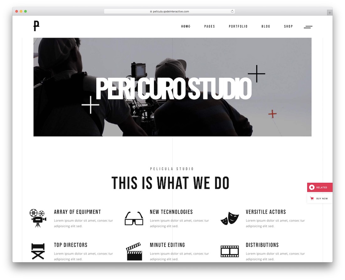 tema wordpress videografo pelicula