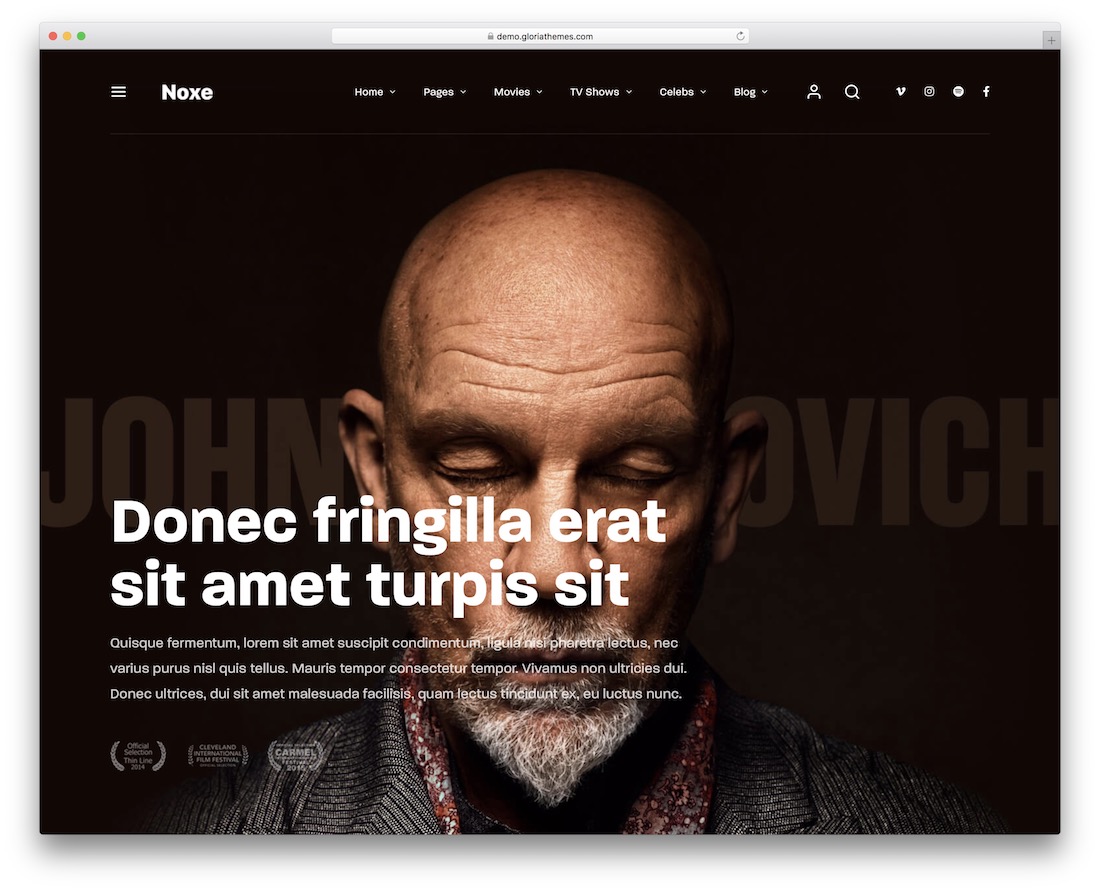 tema wordpress videografo noxe