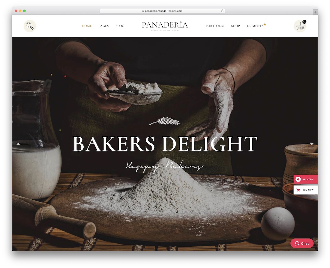 szablon strony piekarni panaderia