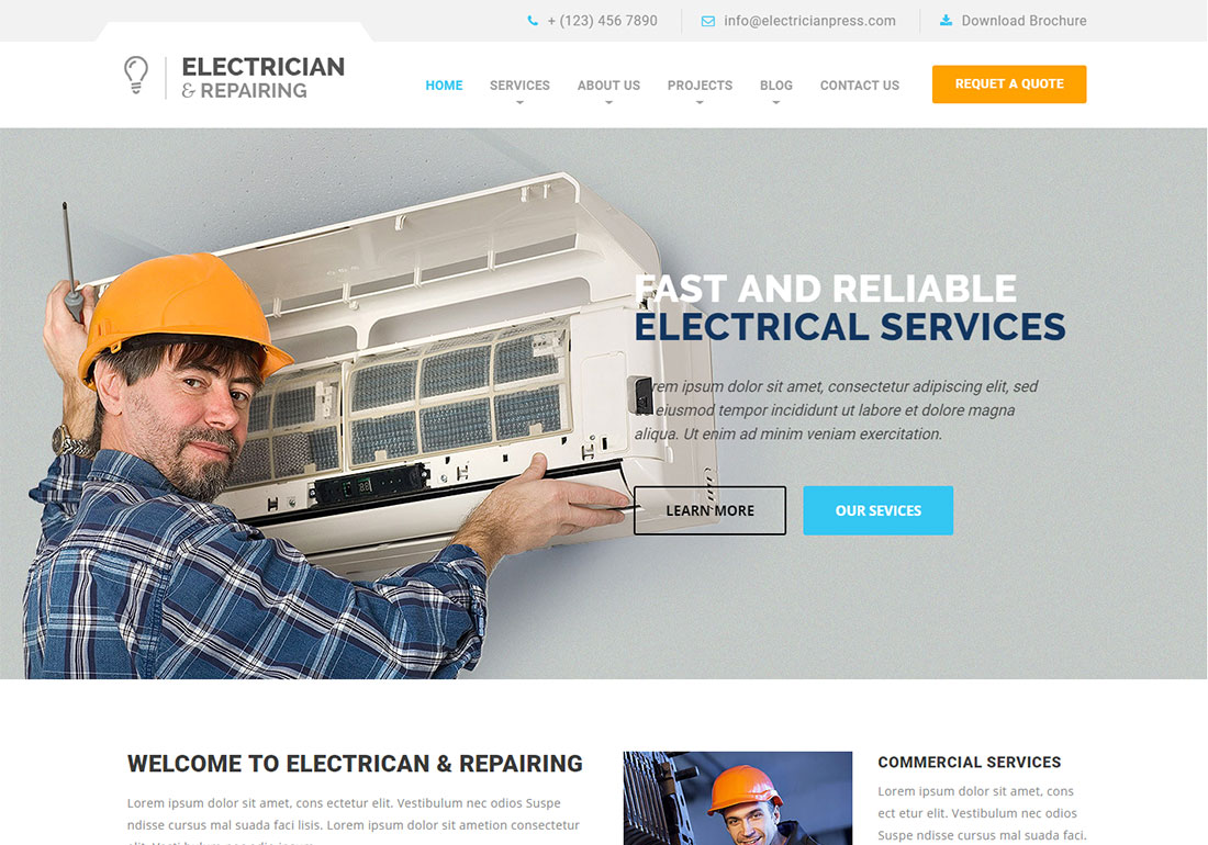 Elektryk i naprawa - HTML