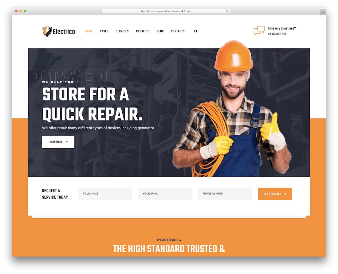 Electrico elektryk motyw wordpress