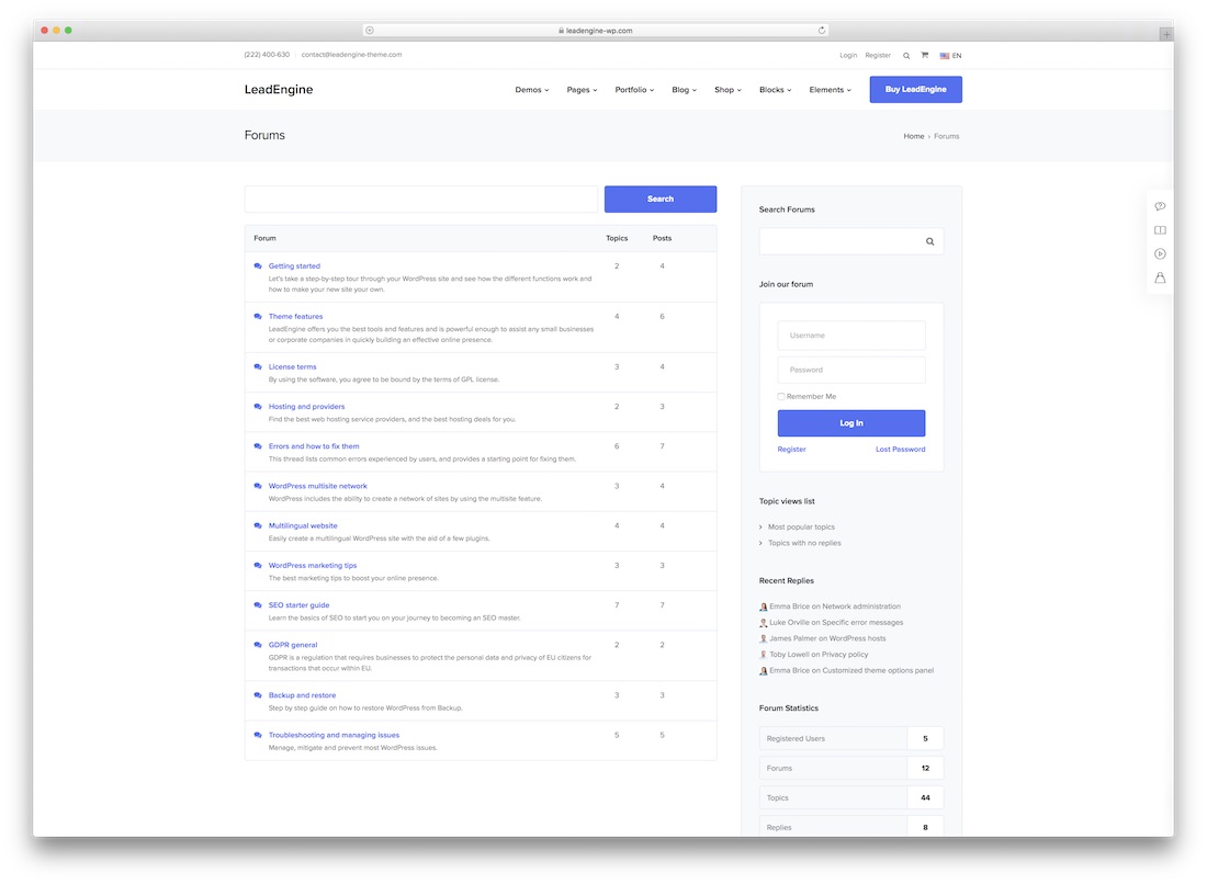 Leadengine wordpress bbpress 論壇主題