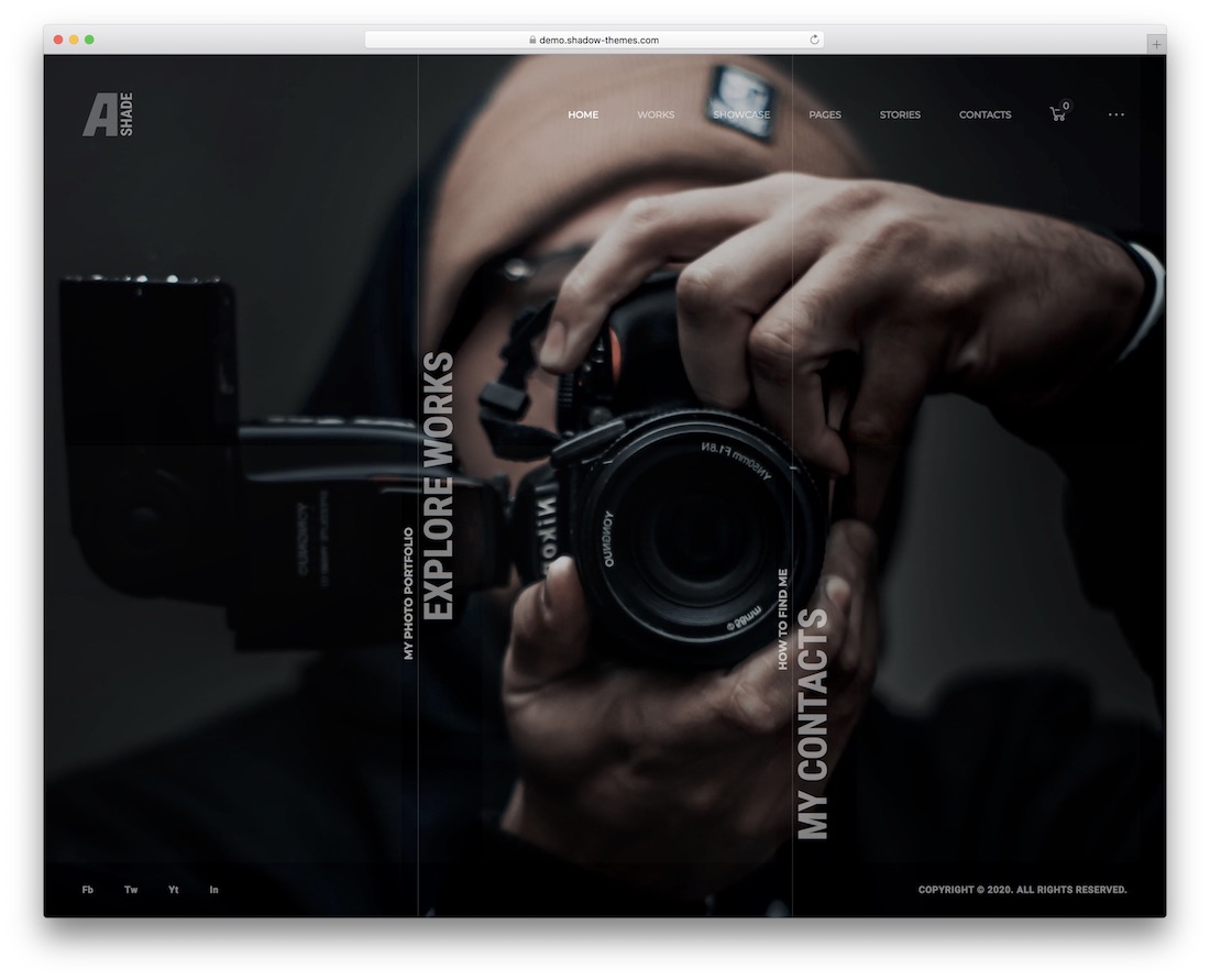 tema wordpress di condivisione foto ashade