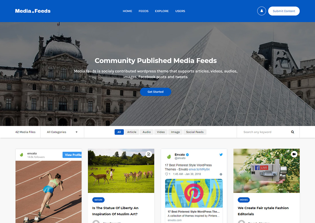 tema WordPress per la condivisione di foto dell'uploader