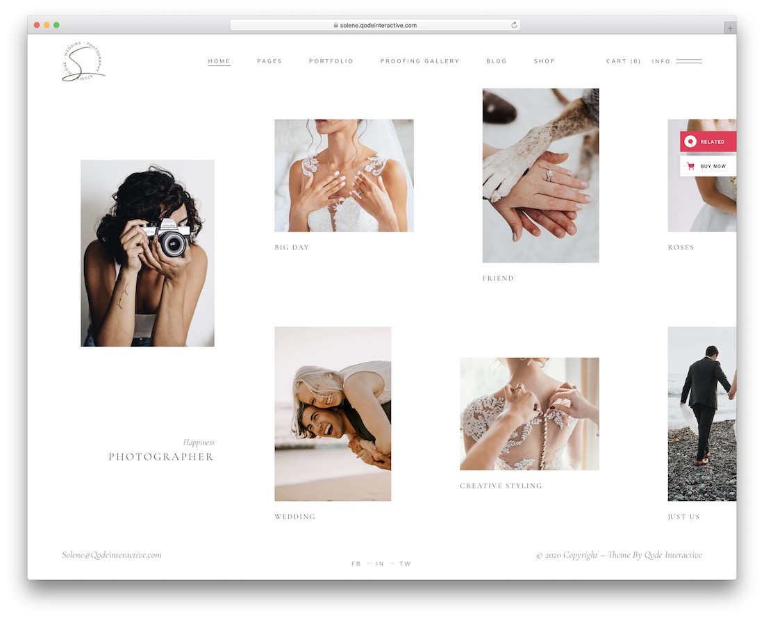 tema wordpress di condivisione foto solene
