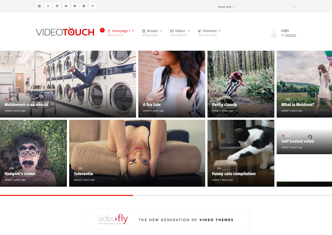 Tema WordPress per la condivisione di foto videotouch