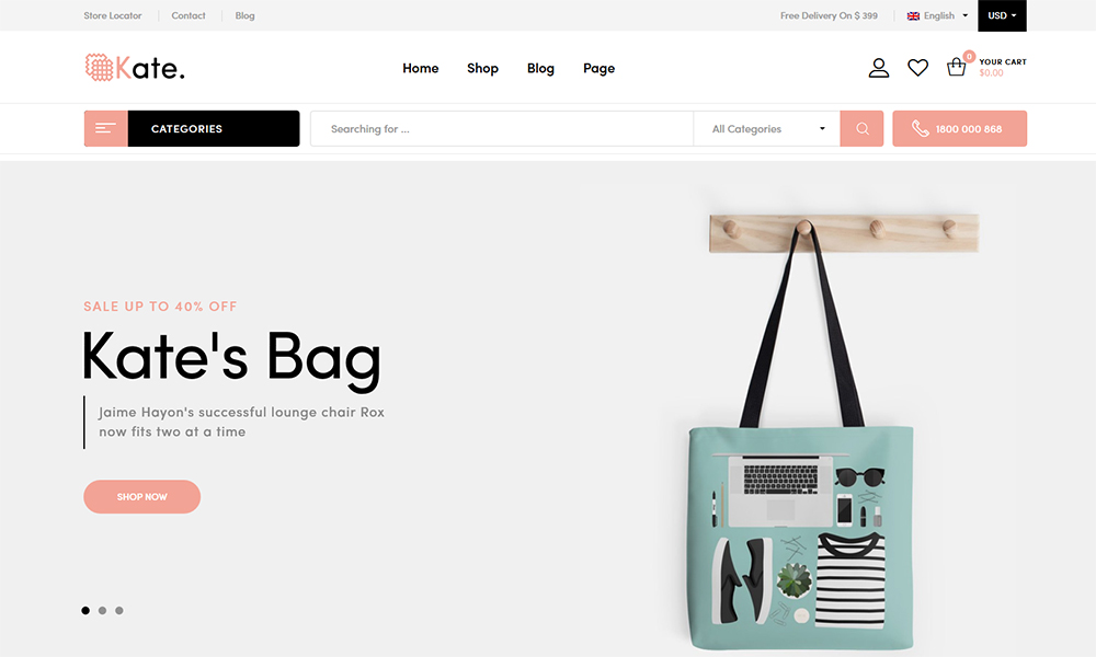 Kate - ธีมแฮนด์เมด WooCommerce
