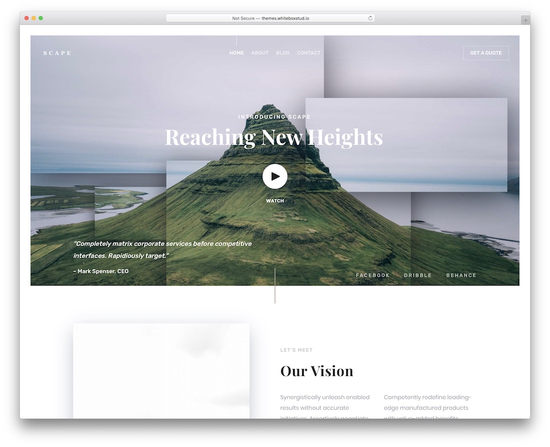 tema scape html5 wordpress