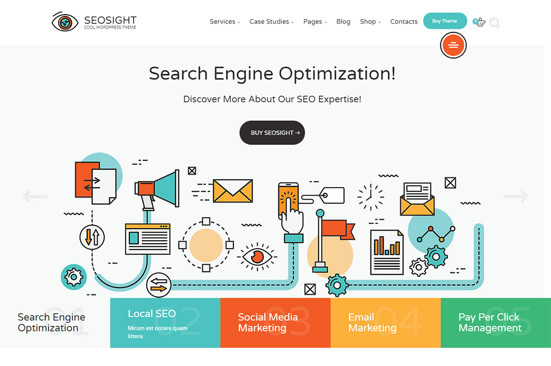 Tema WordPress per la generazione di lead di SEOsight