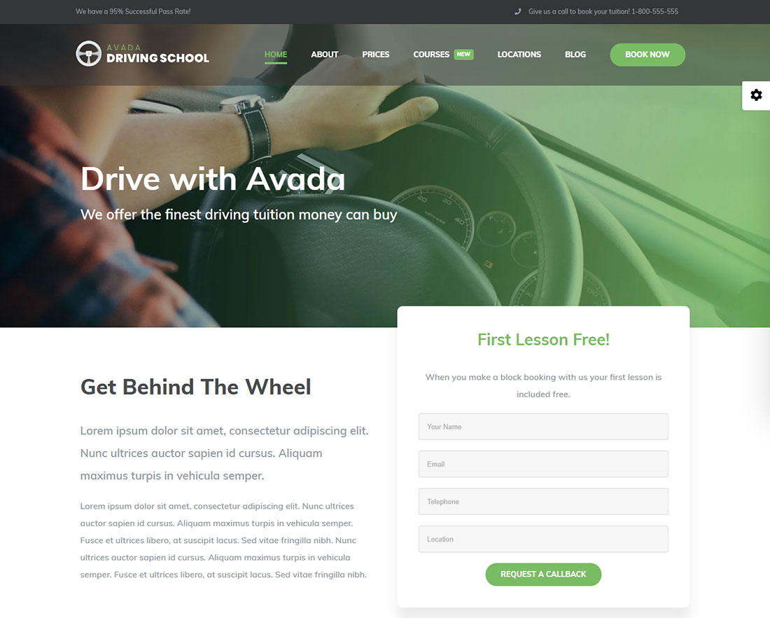 Tema WordPress per la generazione di lead Avada