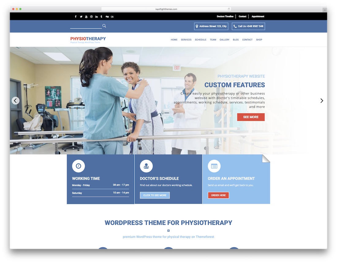 tema wordpress fisioterapia responsiva quiroprático