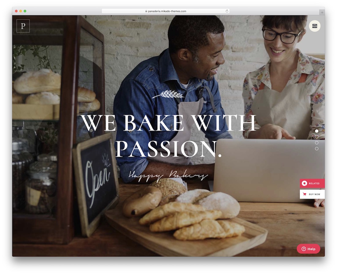 panaderia 케이크 가게 WordPress 테마