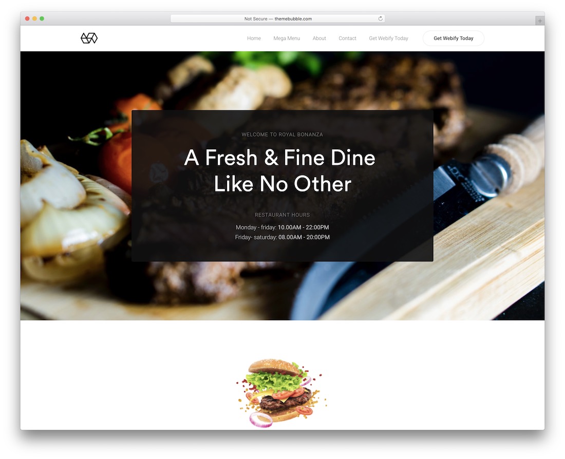 webify 케이크 가게 WordPress 테마