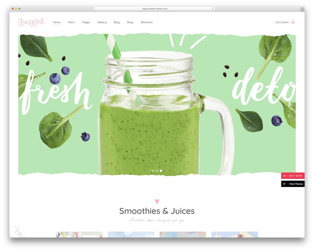 tema wordpress frappe per bar pub