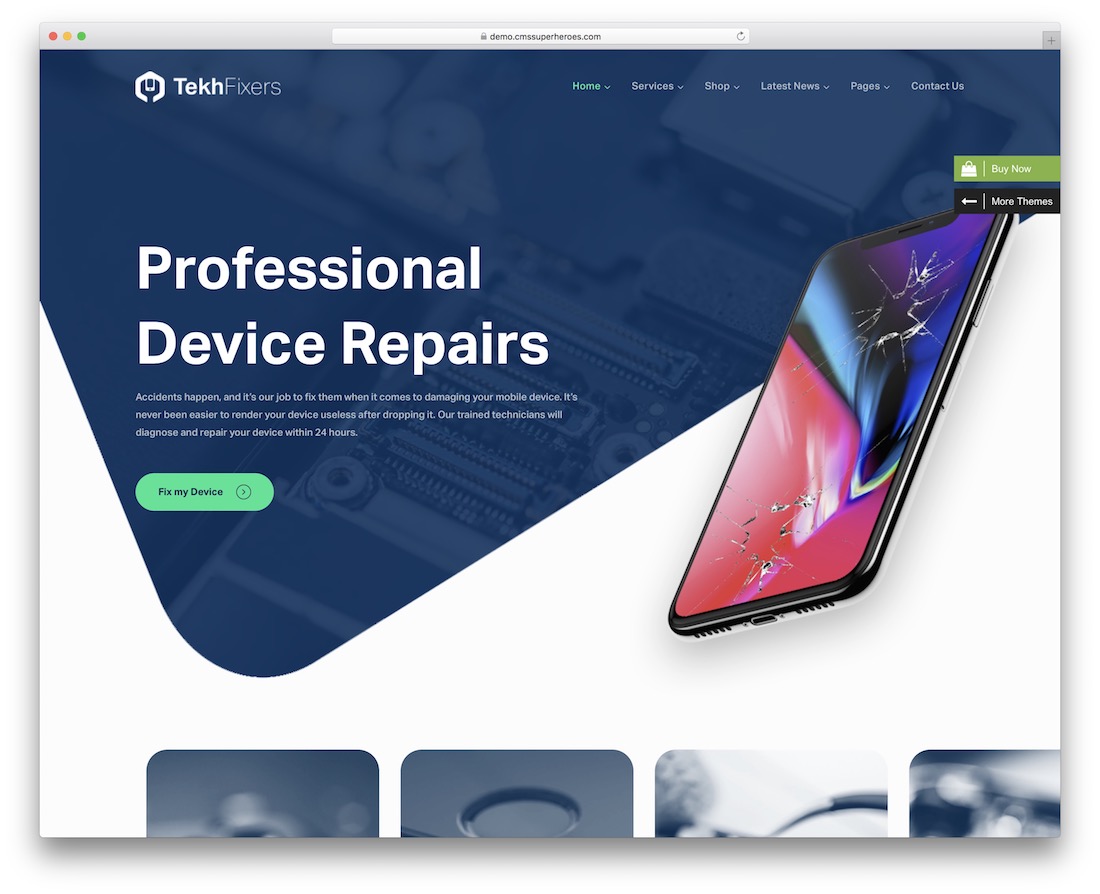 тема wordpress ремонт компьютера tekhfixers