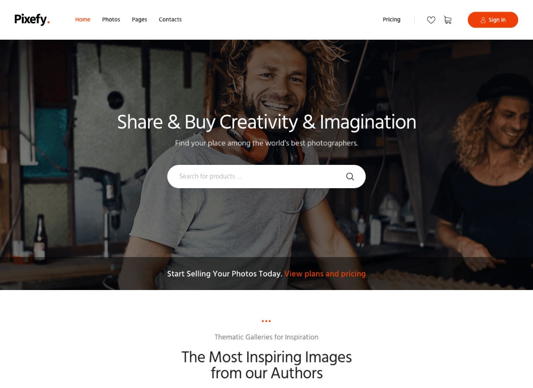 Pixefy | ธีมตลาดการถ่ายภาพสต็อก