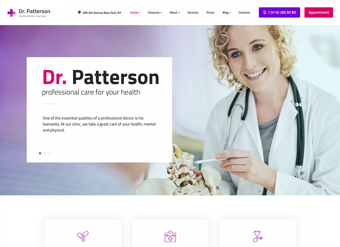 Dr.Patterson - 醫學與保健 WordPress 主題