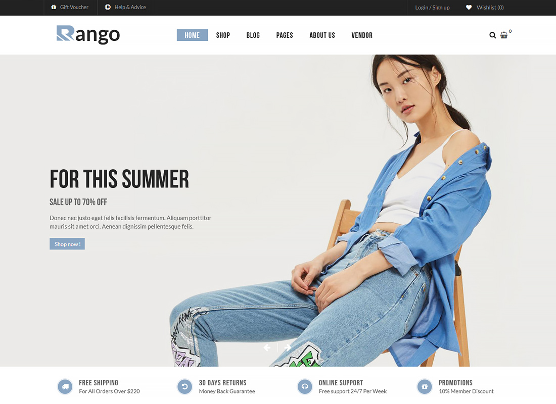 Rango - 高級多用途響應式 WooCommerce WordPress 主題