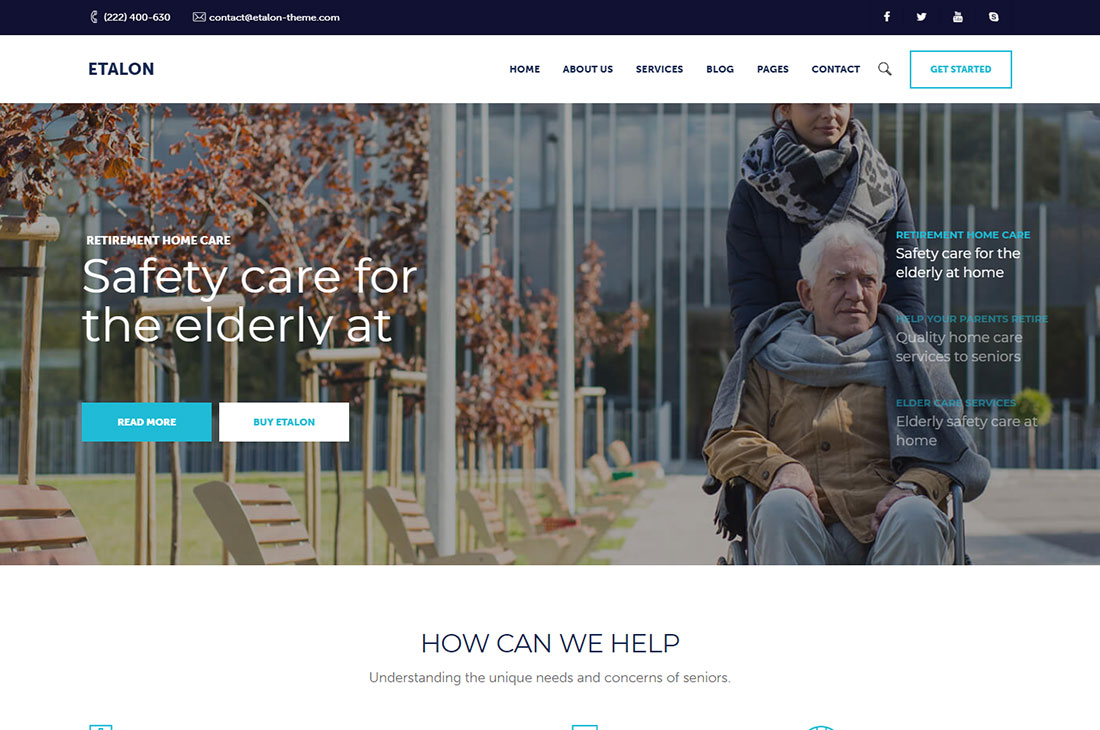 etalon yaşlı bakımı wordpress temaları.