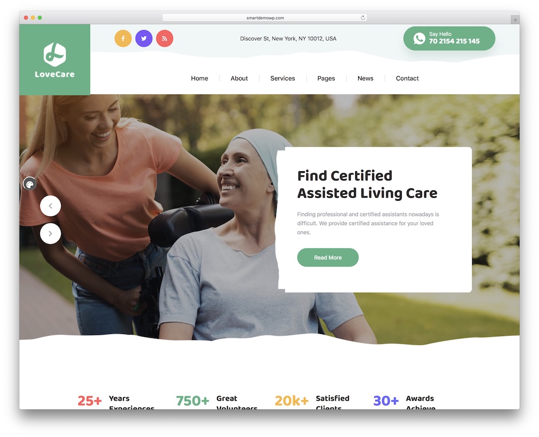 lovecare yaşlı bakımı wordpress teması.