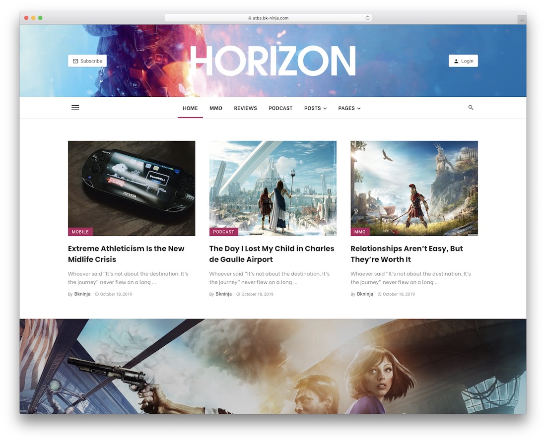 тема WordPress для игрового журнала ceris