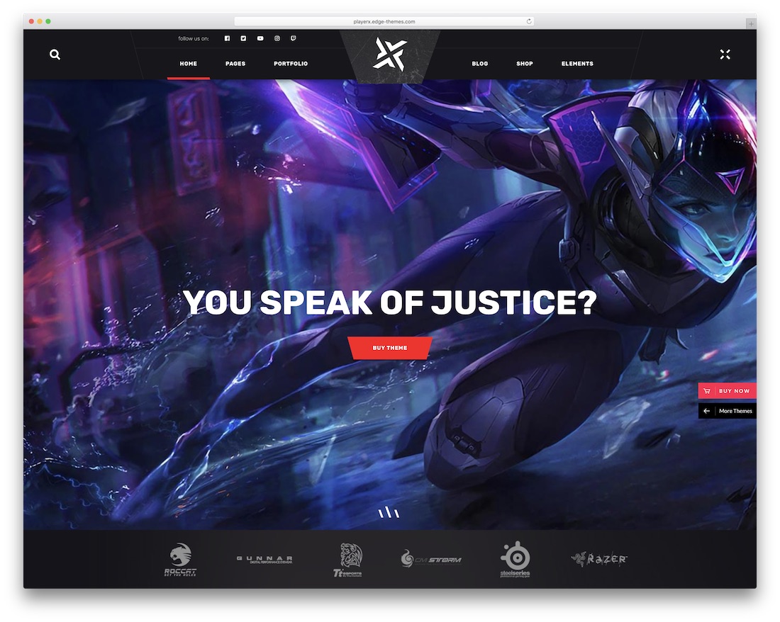 Игровая тема wordpress playerx