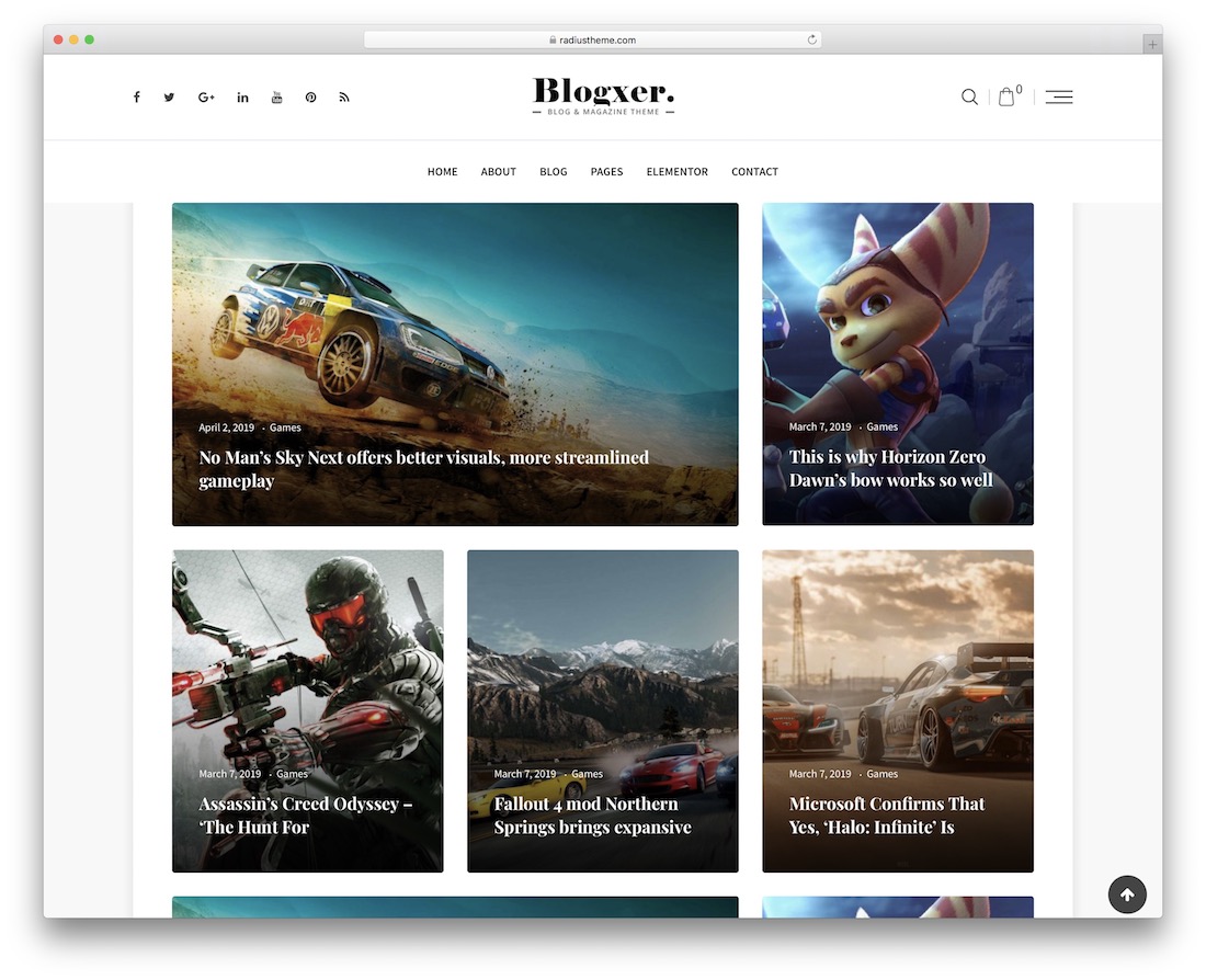игровая тема WordPress для блогов