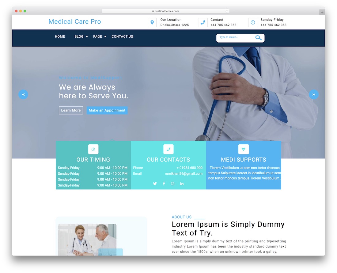 医疗免费 wordpress 主题
