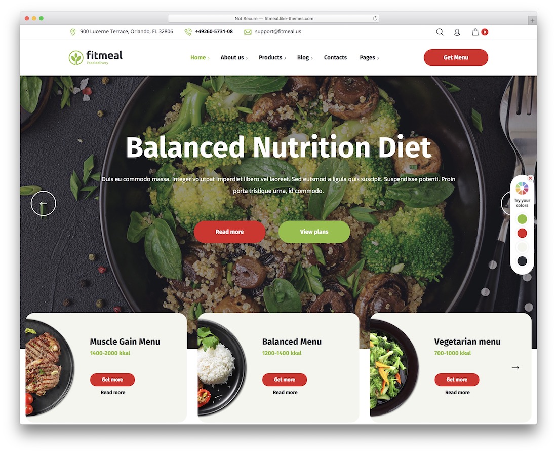 fitmeal doğa wordpress teması.