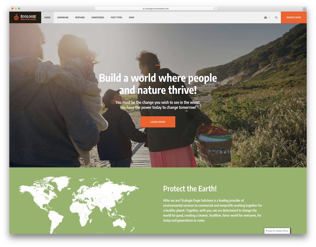 ekoloji doğa wordpress teması.