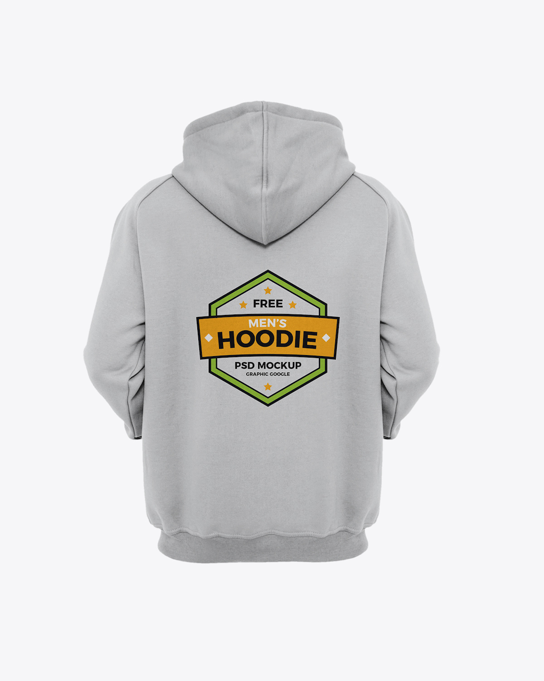 Mockup Belakang Hoodie Pria Gratis