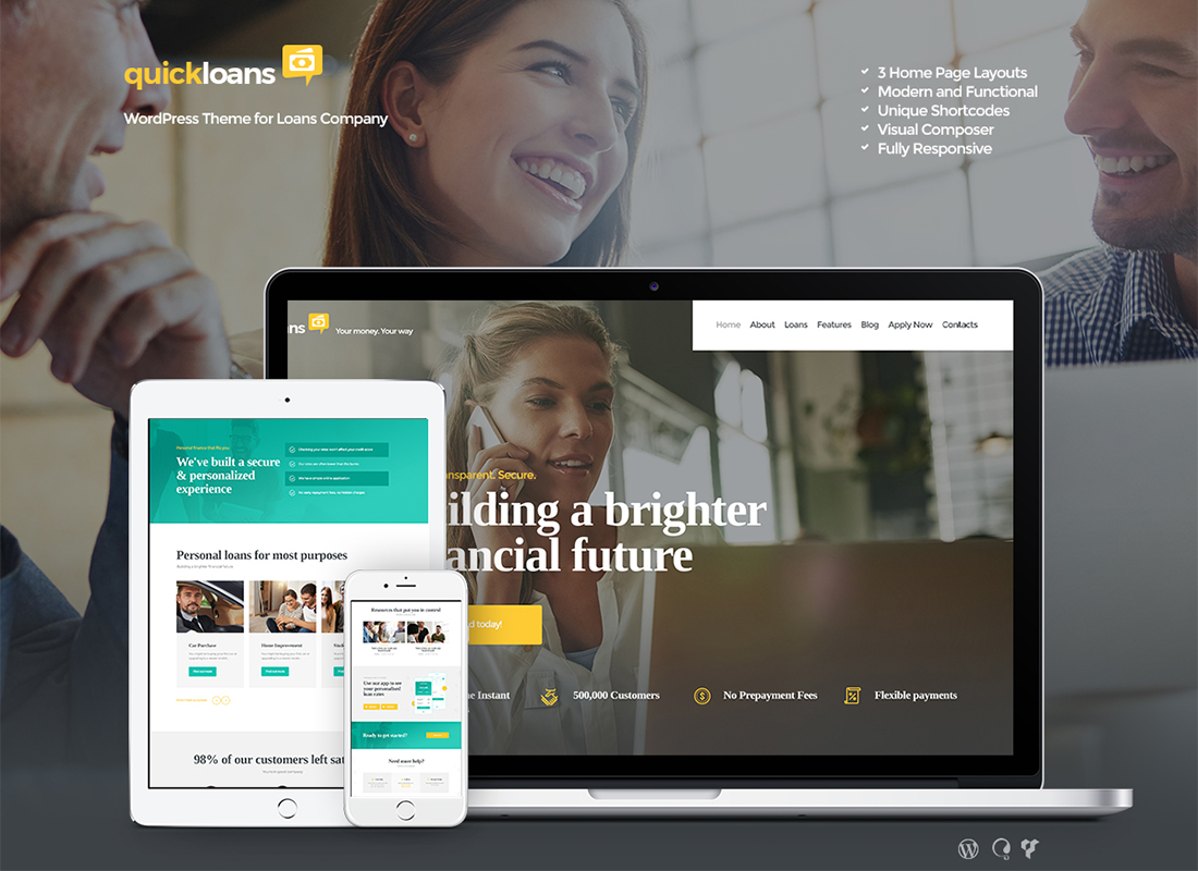 Quickloans-кредитная компания-WordPress-тема
