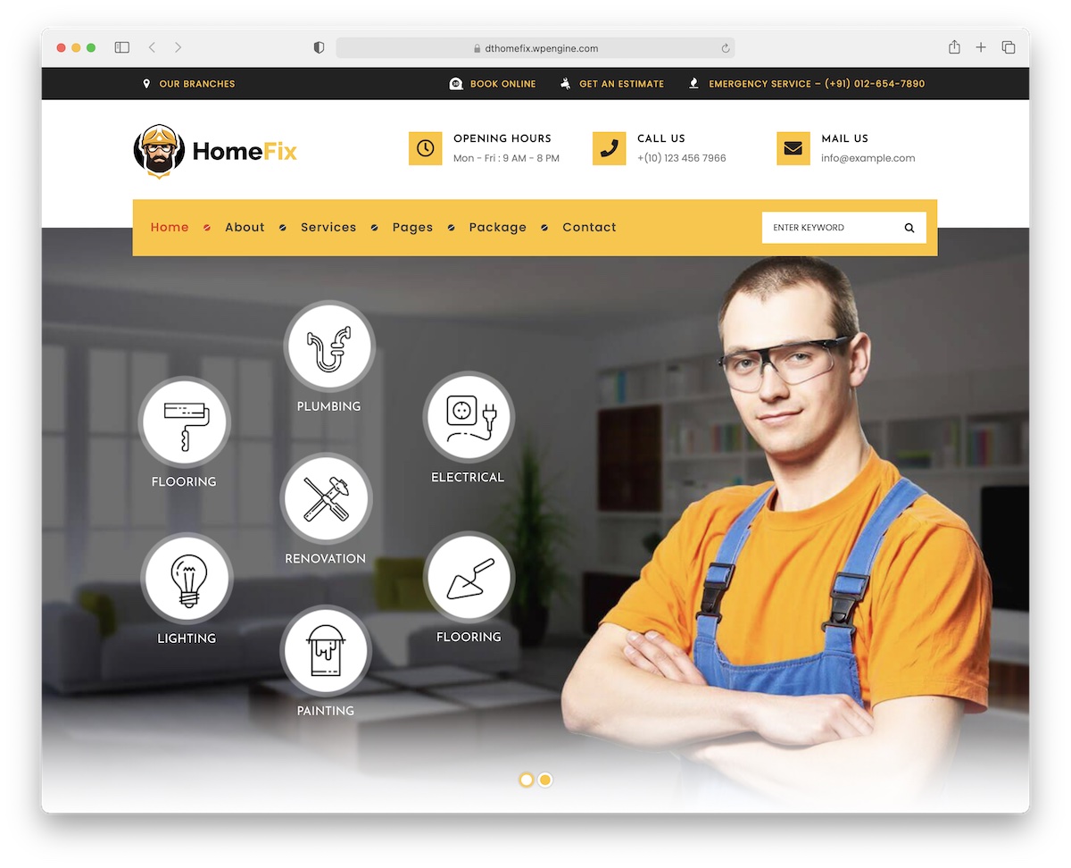 Homefix Malerei Unternehmen WordPress Theme