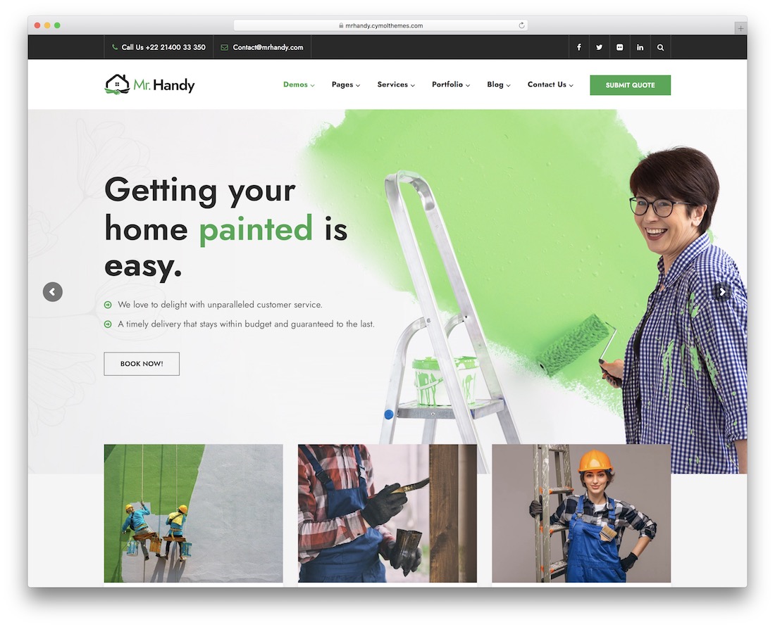mrhandy WordPress Theme für Maler