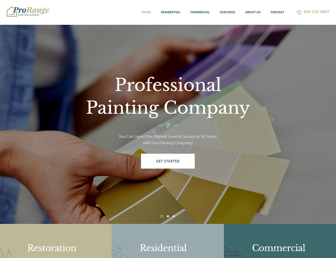 ProRange WordPress Themes für Maler