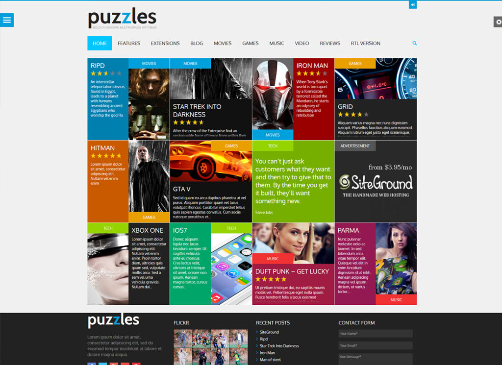 الألغاز | مجلة الفسفور الابيض / مراجعة مع متجر WordPress Theme + RTL