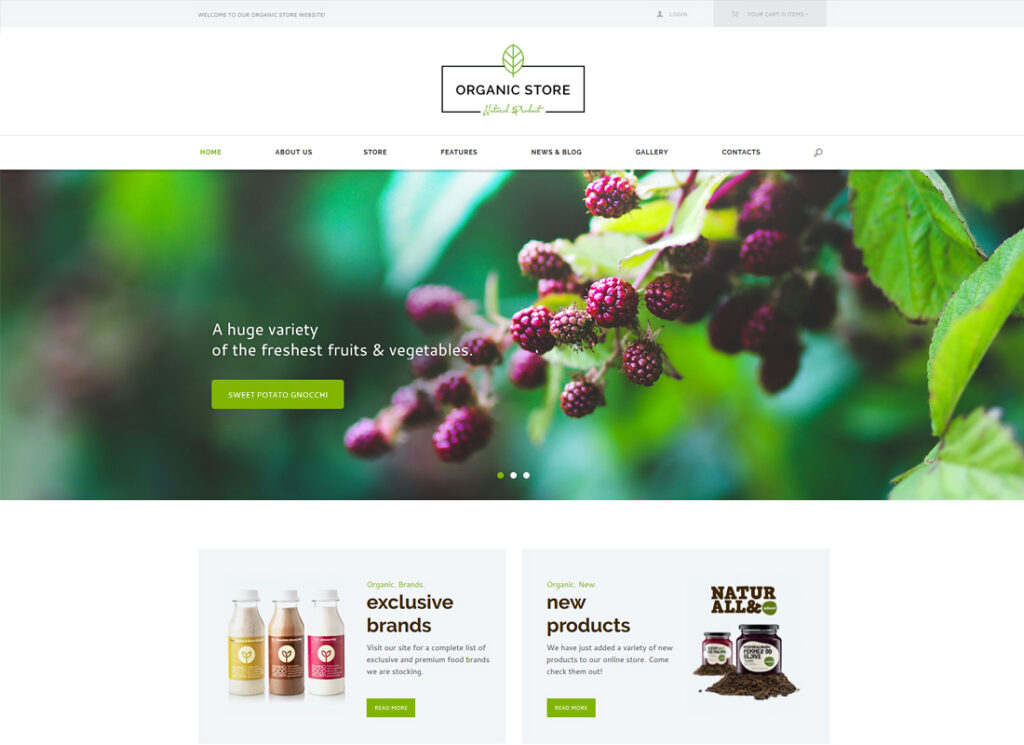 Negozio biologico | Tema WordPress per alimenti biologici e prodotti ecologici + RTL
