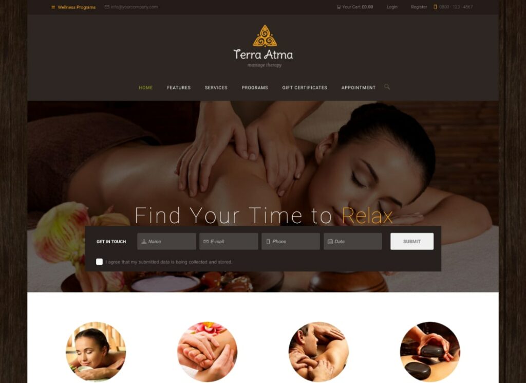Terra Atma | Tema WordPress per spa e saloni di massaggi