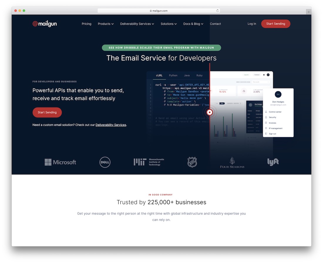 plateforme de messagerie mailgun