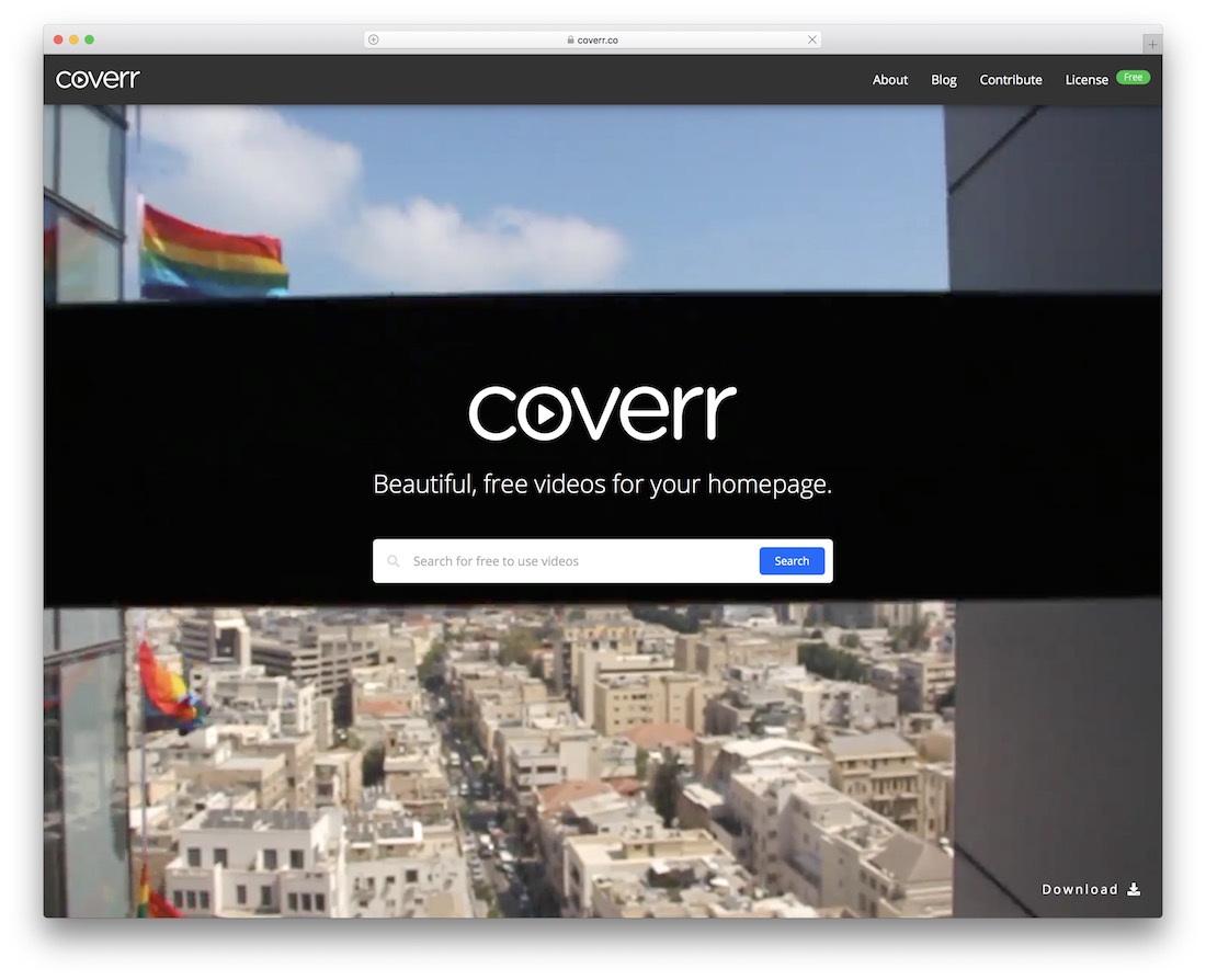 Coverr موقع الفيديو الأسهم الحرة