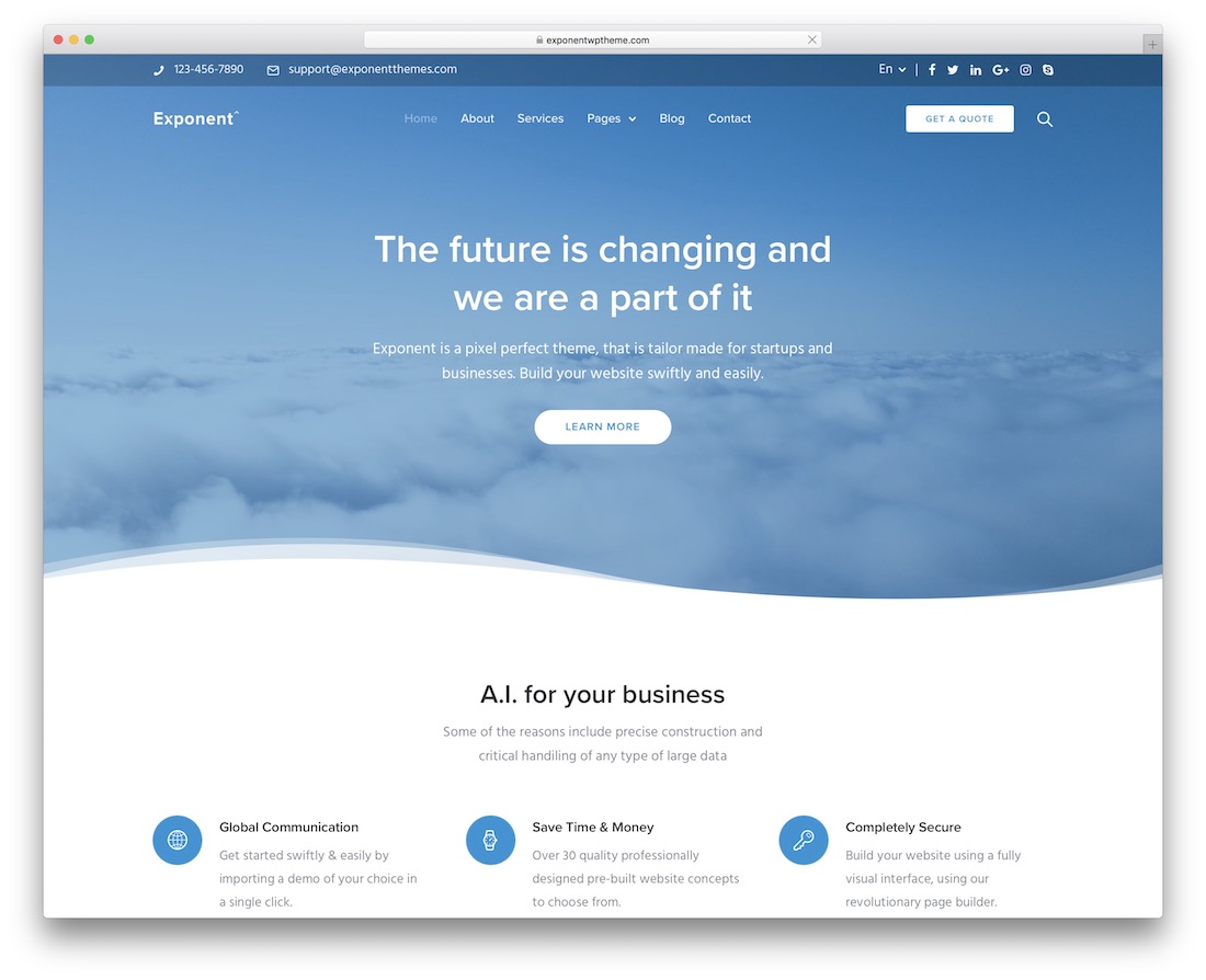 指數 wordpress 主題靜態網站