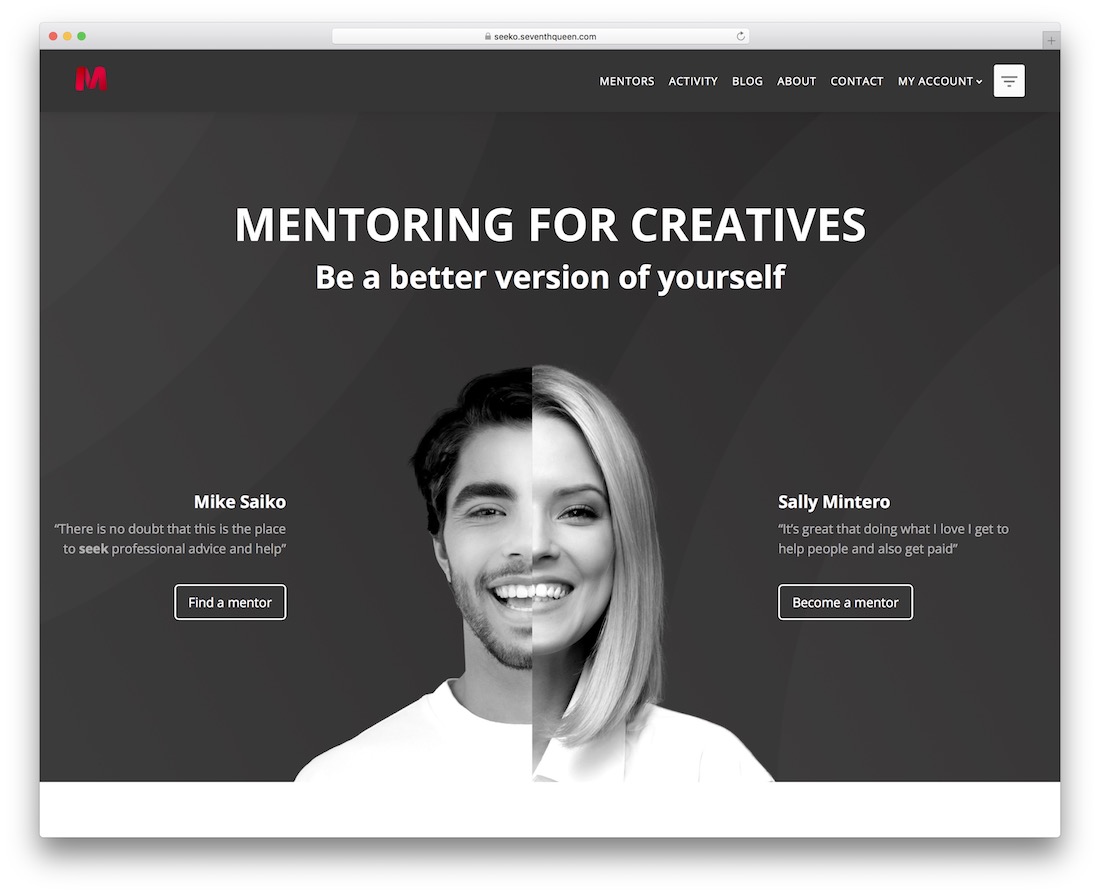 尋求會員 wordpress 主題